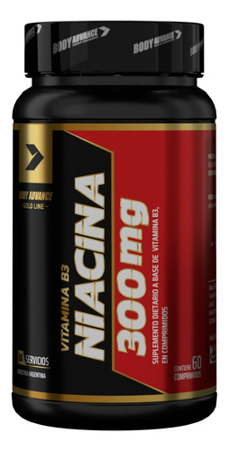 Niacina 300 Mg Vitamina B3 X 60 Comp Body Advance 