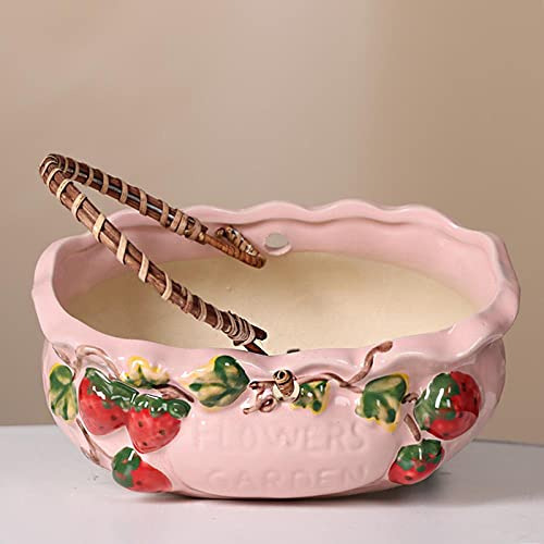 Maceta De Porcelana De Gres Sizikato Con Asa, Maceta Para Su