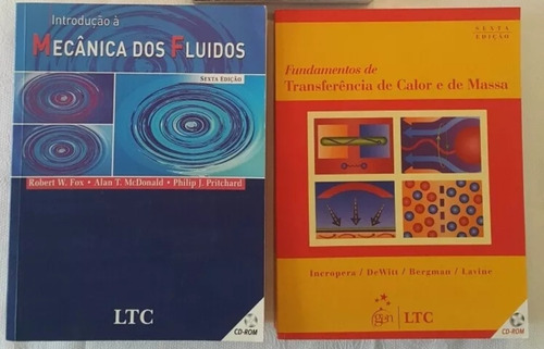 2 Livros Mecânica Dos Fluidos E Transferência De Calor E Massa (Usado)
