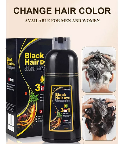 Novo Marrom Shampoo Com Tinta Cobre Cabelos Grisalhos Cor