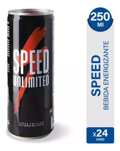 Speed Energizante Unlimited Lata 250 Ml Bebida Pack X24