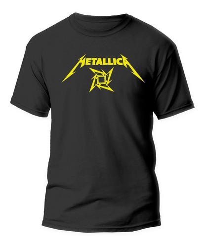Imagen 1 de 2 de Polera Estampada Con Diseño Metallica