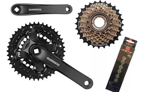 Triplato Shimano Con Pacha Y Cadenilla 7 Velocidades Mtb