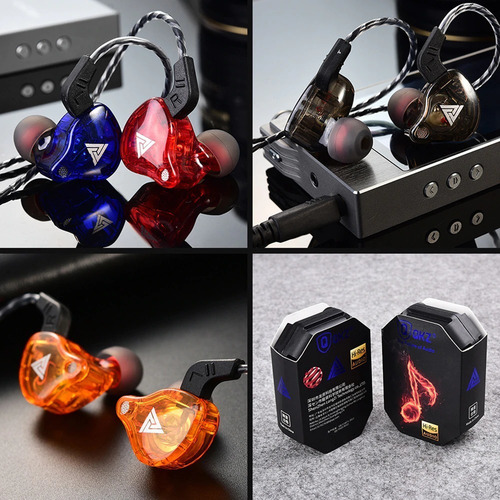 Qkz Ak6 Con Micro + Estuche Audifonos Auriculares Rojo