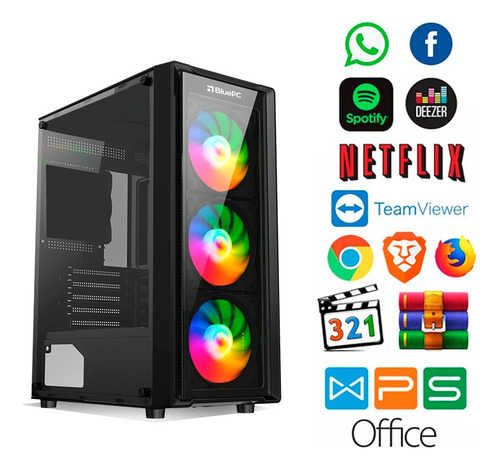 Pc Gamer Completo Amd Ryzen 5 8500g 16gb Ddr5 Ssd 240gb 500w