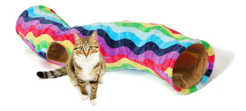 Cama Tipo Túnel Luckitty Con Forma De S Rainbow Wave, 120 Cm