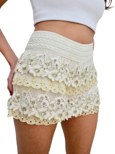 Shorts de hotsell babado cintura alta