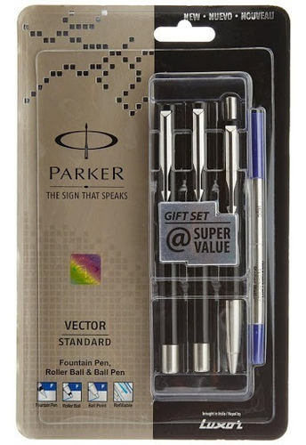 Parker Vector Estándar Bola Rodillo Bolígrafo Pluma Fuente