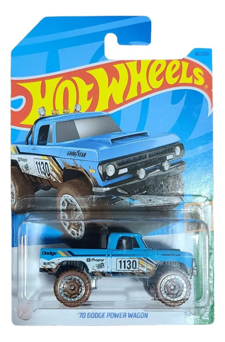 Hotwheels Camioneta 70 Dodge Power Wagon + Obsequio Color Azul