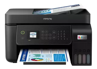 Impresora a color multifunción Epson EcoTank L5290 con wifi negra 110V