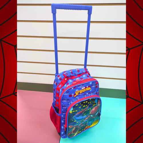 Mochila Escolar Homem Aranha Com Rodinhas E Alças