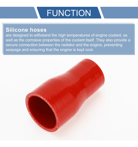 Manguera Recto Motor 51-38 100 Mm De Silicona Roja