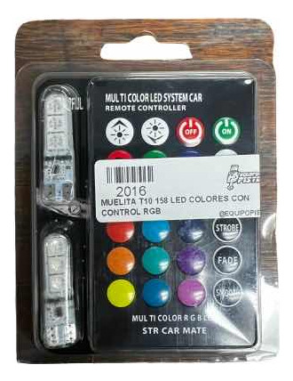 Muelita T10 Led Colores Con Control Rgb