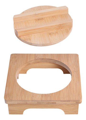 Salvamanteles De Bambú, Salvamanteles De Agarradera Y Tapa