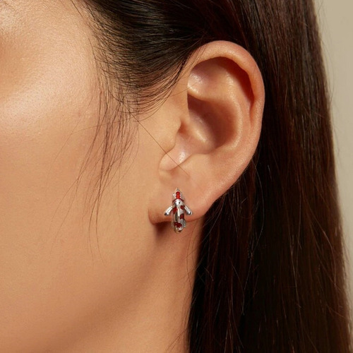 Aretes Broche Pez Prosperidad Pez Koi Plata S925
