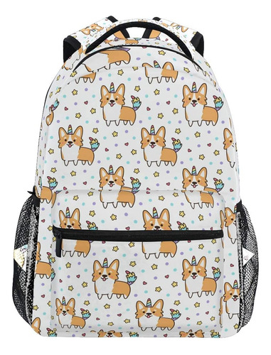 ~ Wamika Welsh Corgi Dog Unicorn Backpacks For Kids Women Me
