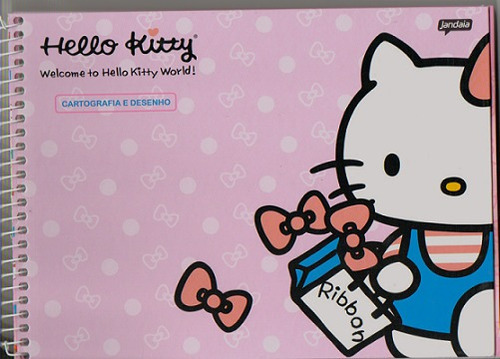 Caderno De Cartografia/desenho Hello Kitty Jandaia 80f