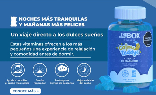 The Gummy Box Calm Vibes Teddys Sueño Reparador Niños 180g