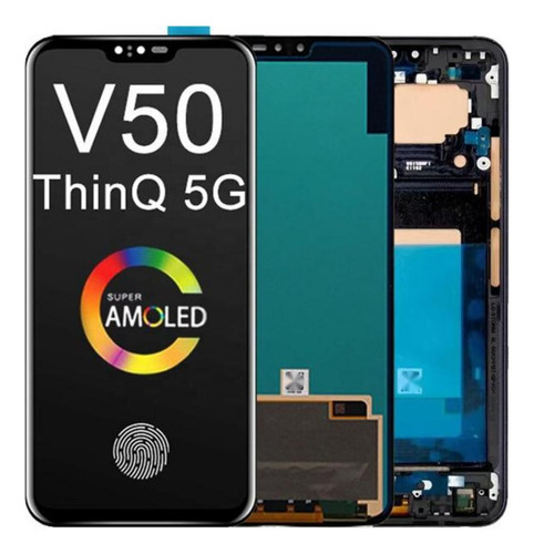 Pantalla Táctil Amoled Con Marco Para LG V50 Thinq 5g V450pm