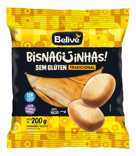 Kit 3 Pão Bisnaguinha Sem Glúten Sem Lactose 200g - Belive