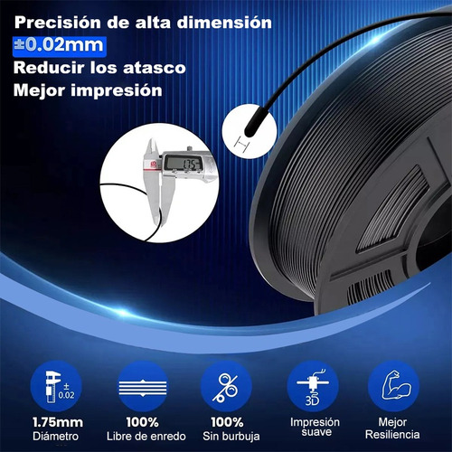 Heaimo Filamento 3d, 1.75 Mm Y 1 Kg, Duradero