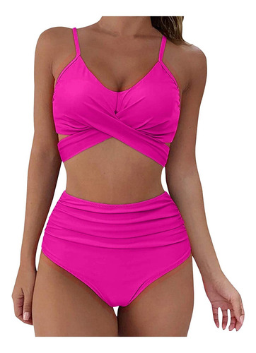 Conjunto De Bikini For Mujer Traje De Baño De Cintura Alta