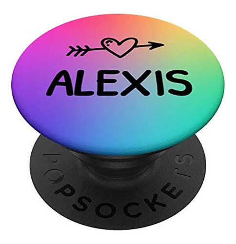 Alexis Regalo Arcoiris Acuarela Negro Corazon Flecha Alexis