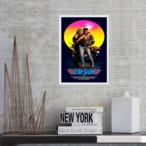 Quadro Poster Filme Top Gun 45x34cm - Com Vidro