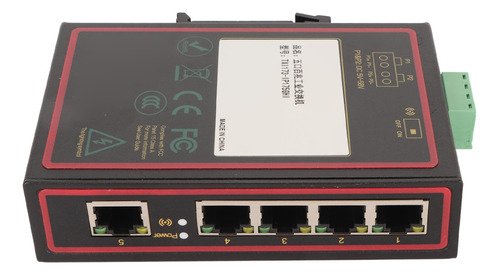 Red No Gestionada: Ethernet Industrial, 5 Puertos, 100 Mbps,