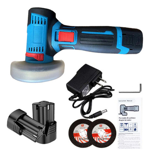 . Mini Amoladora Angular Eléctrica+2 Discos De Corte+2