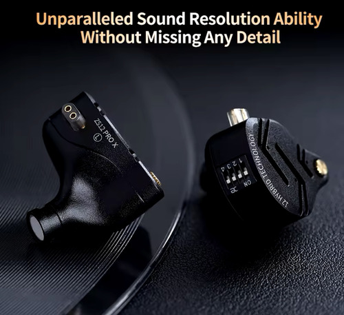 Kz Zs12 Pro X Auricular Metálico 1dd + 5ba Hifi Tuning Mic