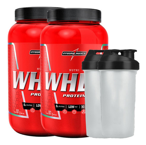 Combo 2 Suplemento Em Po Iso Conc Nutri Whey 2 Coqueteleira