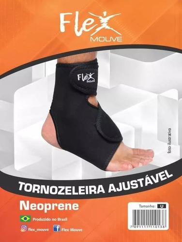Tornozeleira Neoprene Ajustável C/ Velcro