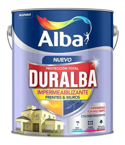 Duralba Frentes Y Muros Impermeabilizante Gris Cemento 20lts