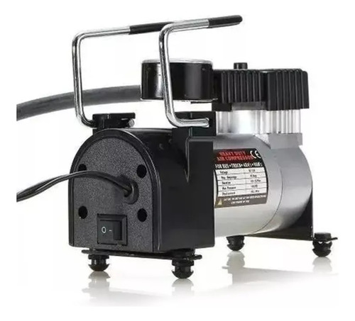 Compresor De Aire Mini Portátil Simple 12v - Multiuso Negro