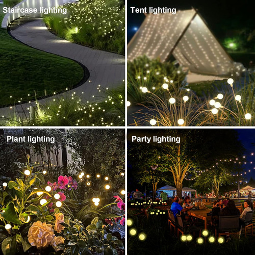 Firefly Luces Solares Para Jardín Al Aire Libre 80 Luces L