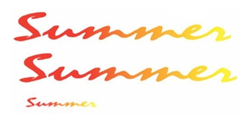 Emblema Faixa Adesivo Saveiro Summer Vermelho E Amarelo