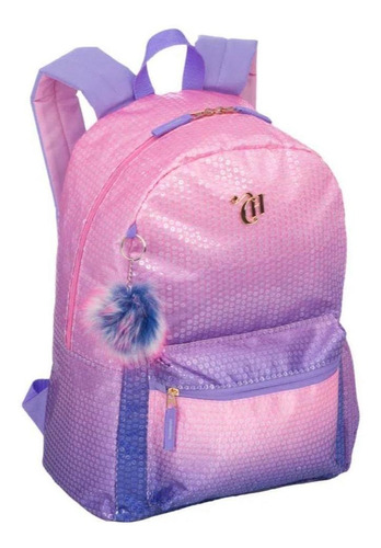 Mochila Escolar Capricho Paete Rosa E Lilás - Sestini