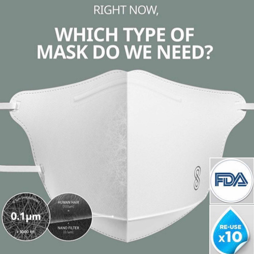 Cubrebocas Nano Mask Soomlab Coreano Reutilizable 2pz Leo