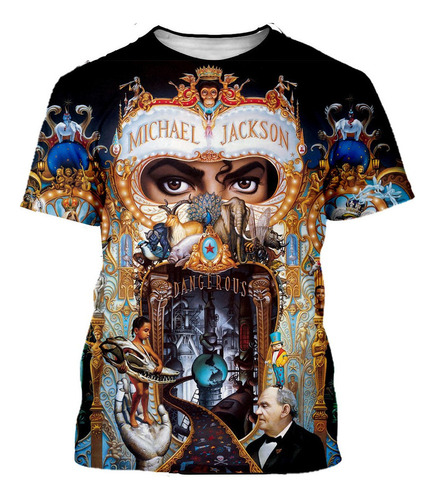 Playera De Manga Corta Con Estampado 3d De Michael Jackson