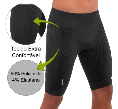 Imagem 2 de 8 de Bermuda Compressão Lupo Original Masculina Academia C/ Bolso
