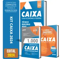 Comprar Kit Caixa 2024 - Apostila Técnico Bancário Novo + Caderno 1000 Questões Gabaritadas + 300 Questões Comentadas De Provas Anteriores