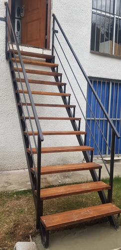 Escaleras Hierro Madera Exterior Interior 3990xmt Lineal