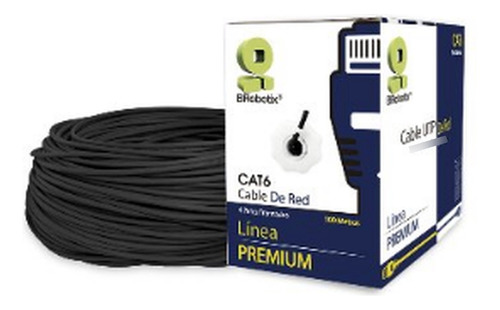 Cable X Metro De Red Cat6 Brobotix, Color Negro, Exterior, C