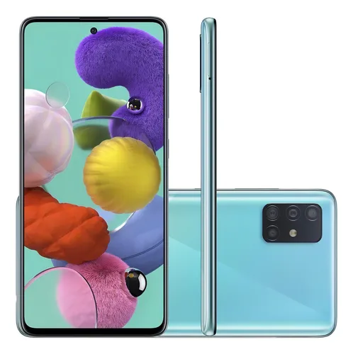 comprar Smartphone Samsung Galaxy A51 Tela 6.5 128gb 4gb Ram Azul
