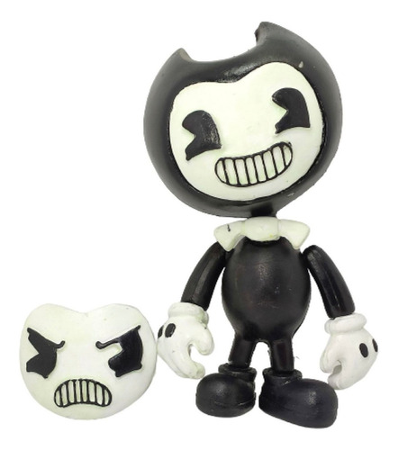 Figura Bendy 2 Caras Blancas Brillan Articulable Ink Machine