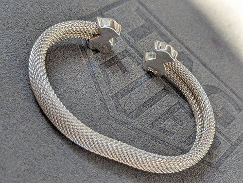 Brazalete Pulsera Tous Mesh Plata .925 Plateado 10 Cm 25.4 Cm (Usado)