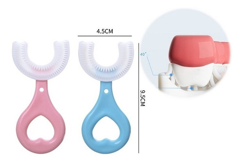 Cepillo De Dientes Silicona En Forma De U Niños 2 A 6 Años