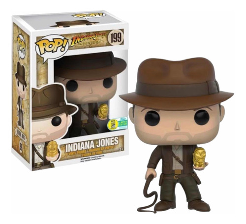 Funko Pop Indiana Jones With Idol #199 Sdcc 2016 Mint