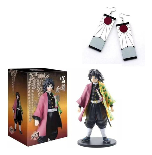 Demon Slayer Kimetsu No Yaiba Figura Tomioka Y Aretes Anime